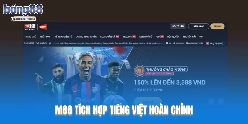 Review Trang Web Cá Cược Bóng Đá Uy Tín Nhất Hiện Nay 4 M88 tích hợp tiếng Việt hoàn chỉnh
